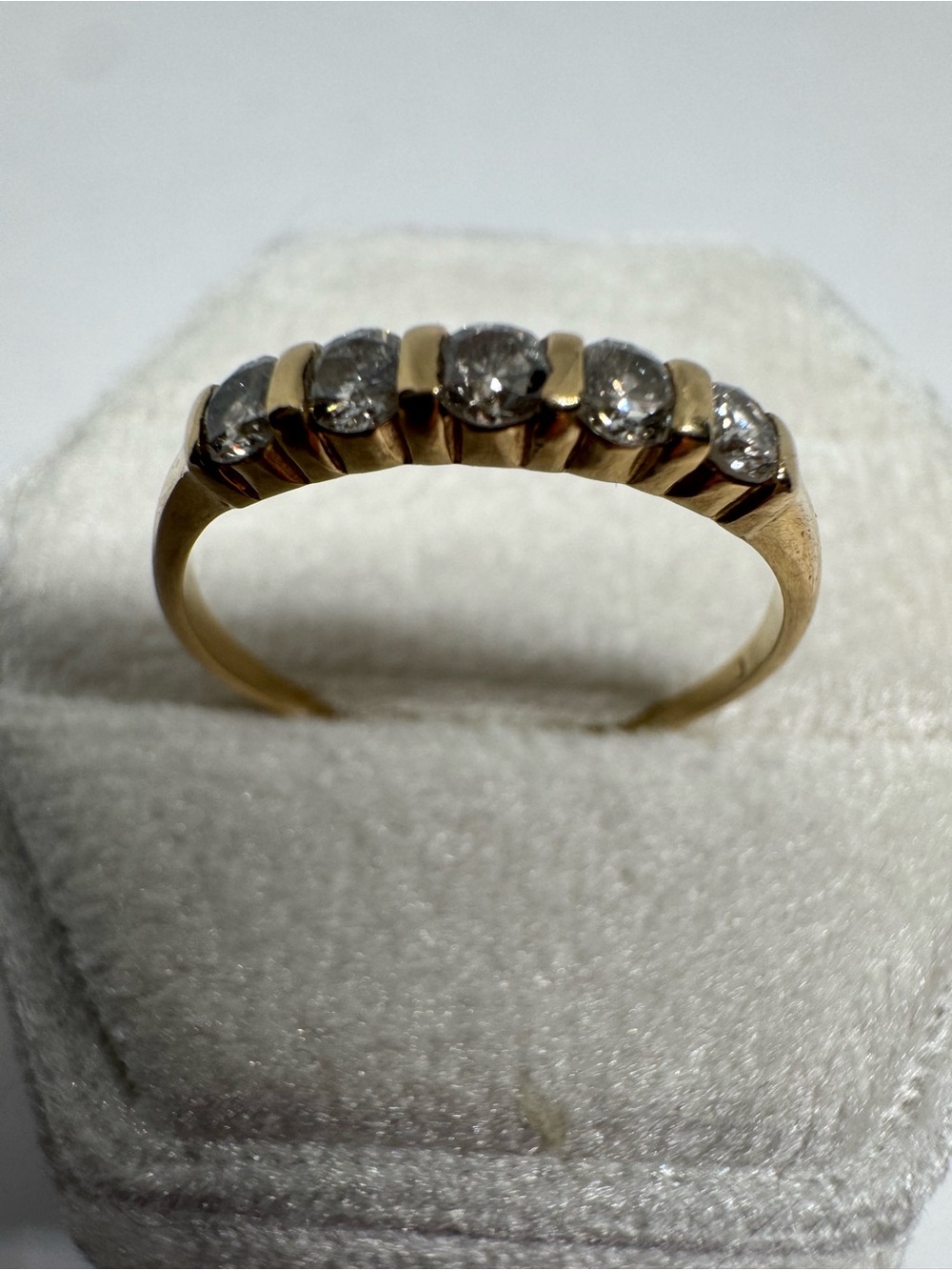 Vintage 10K 417 Gold Natural Diamond Ring – Size 9.75